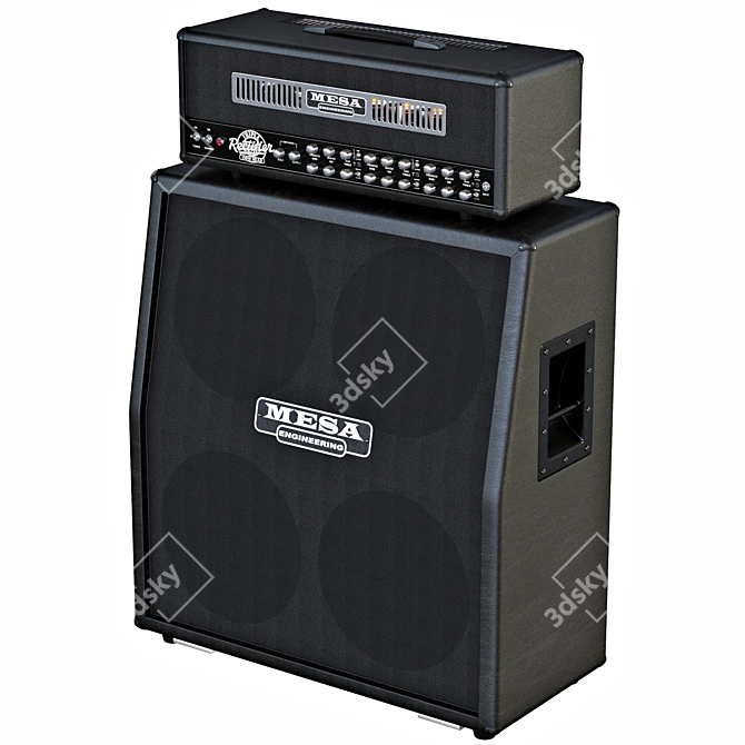 Massive Mesa Boogie Guitar Stack 3D model image 1