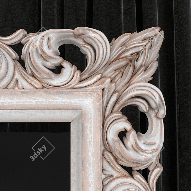 Modern CNC Mirror Frame: 1450 x 900mm 3D model image 2