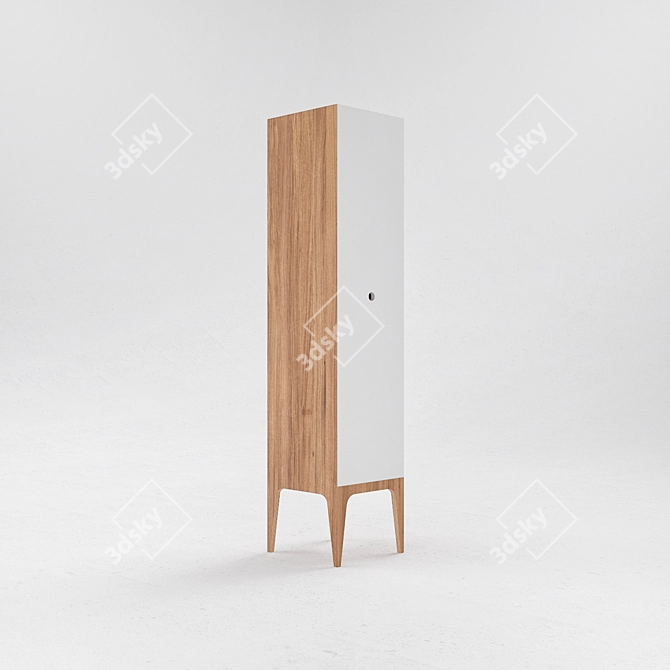 S7 Modern Oak Wardrobe 3D model image 1