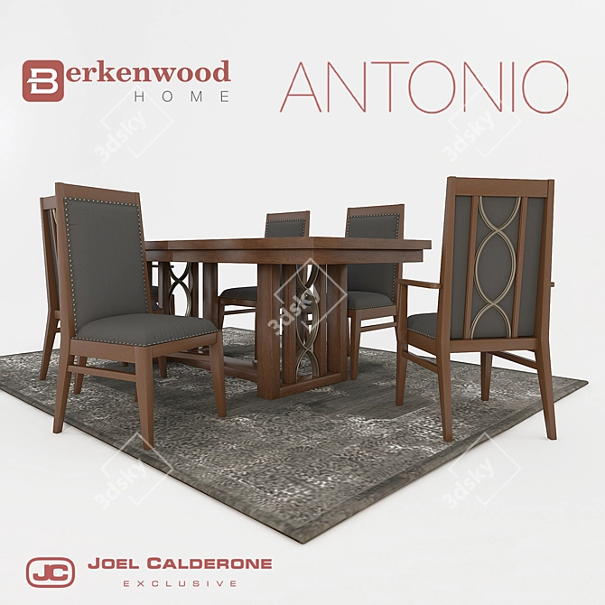 Berkenwood Antonio Dining Set - Complete Collection 3D model image 3