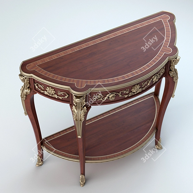 Regal Ram's Head Console - Exquisite Elegance 3D model image 2