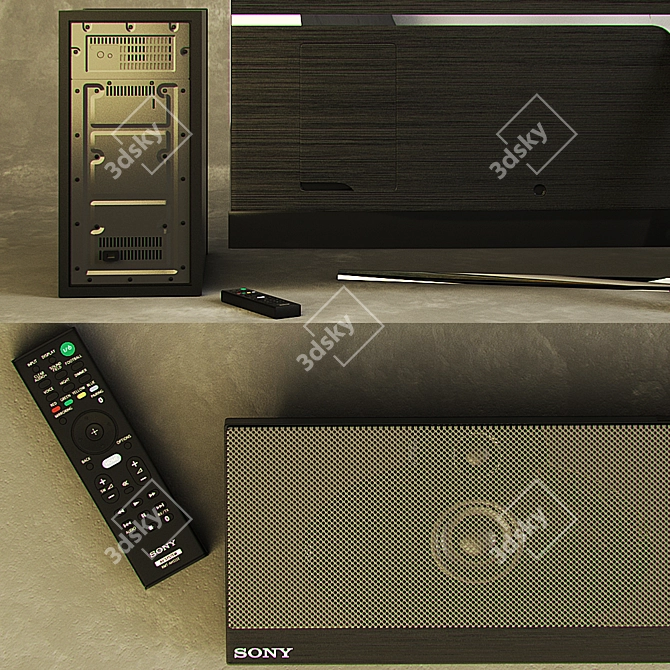 Ultimate Entertainment Combo - Samsung UE55KS8000 55" Smart TV & Sony HT-NT5 Sound Projector 3D model image 2