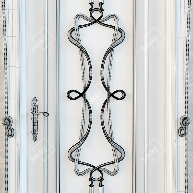 Elegant Modern Italian Door 3D model image 3