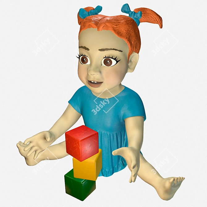 Masha: Cubes Playtime 3D model image 1