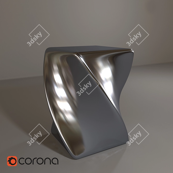 Sleek Aluminum Coffee Table | Twister Alu 3D model image 1