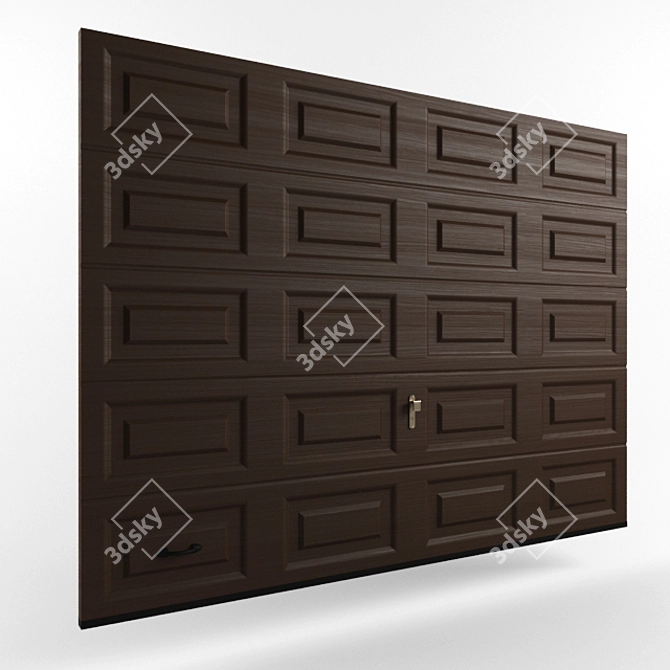 Stylish Steel Garage Doors 3D model image 1