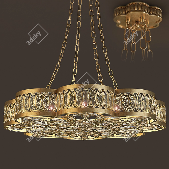 Diamante Crystal Chandelier 3D model image 1