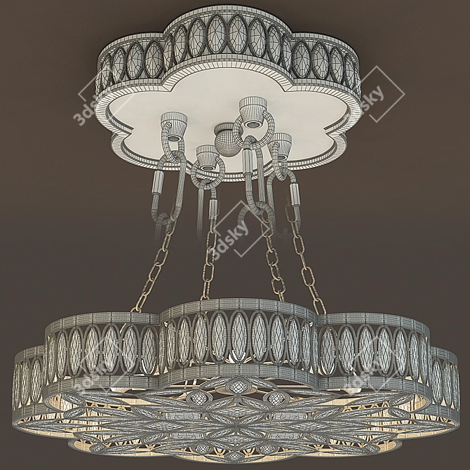 Diamante Crystal Chandelier 3D model image 3