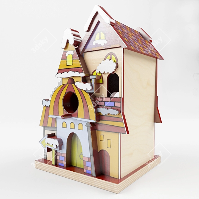 Custom Birdhouse in Cuckoo Design 3D model image 1