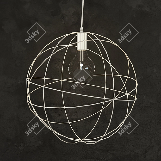 Globe Pendant Light: Elegant & Stylish 3D model image 2