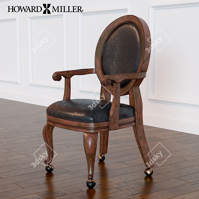 Niagara Poker Chair | Height 94 cm, Width 65 cm, Depth 62 cm 3D model image 1