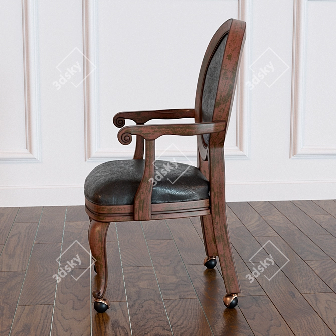 Niagara Poker Chair | Height 94 cm, Width 65 cm, Depth 62 cm 3D model image 2