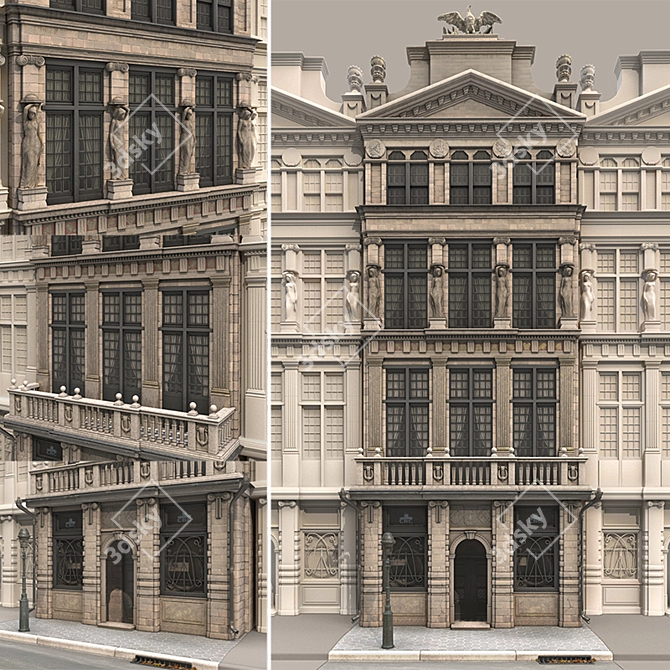 Brussels Building Replica 3D model image 1