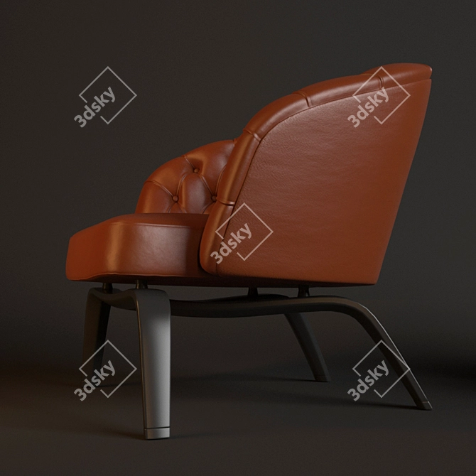 Minotti Winston Armchair: Modern Elegance 3D model image 3