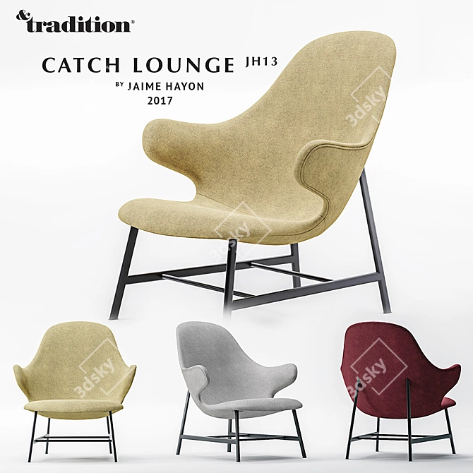 &tradition CatchLounge - Stylish and Comfortable Lounge Chair 3D model image 1