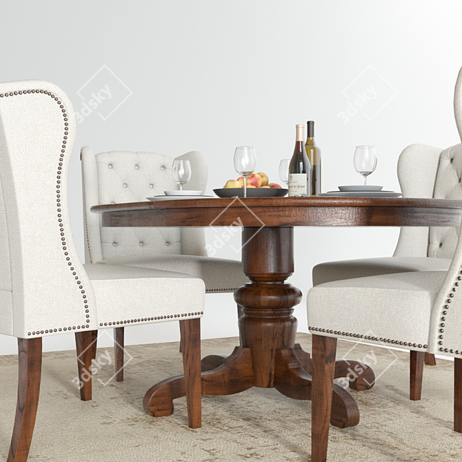 Elegant Pottery Barn Tivoli & Thayer Set 3D model image 2