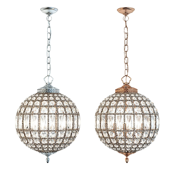 Elegant Moroccan-inspired Chandelier 3D model image 2