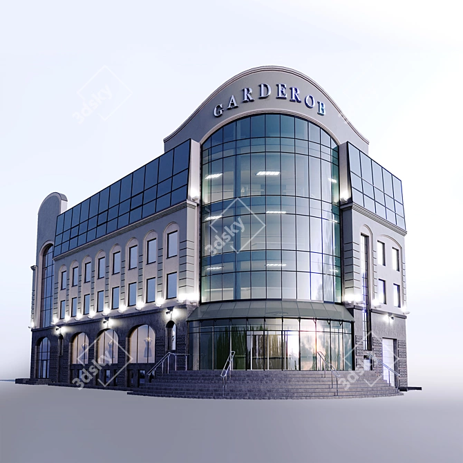 Modern Office Building in Chelyabinsk 3D model image 1