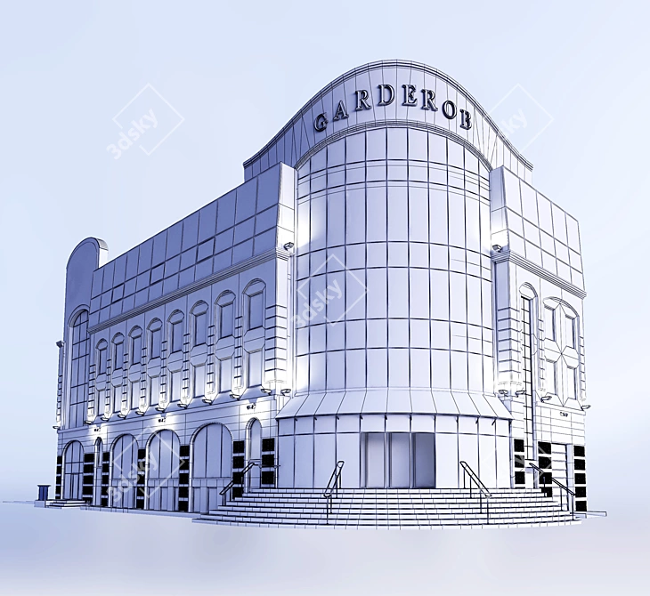 Modern Office Building in Chelyabinsk 3D model image 3