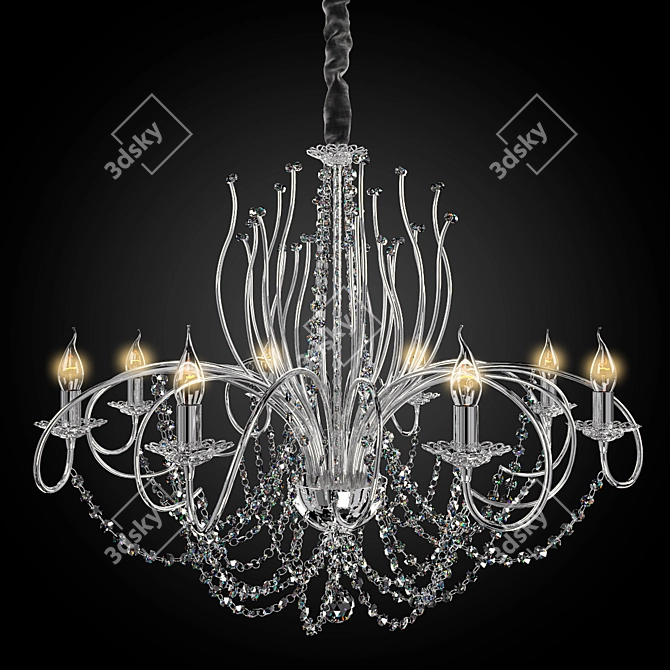 Elegant Crystal Chandelier, Eurosvet 3D model image 1