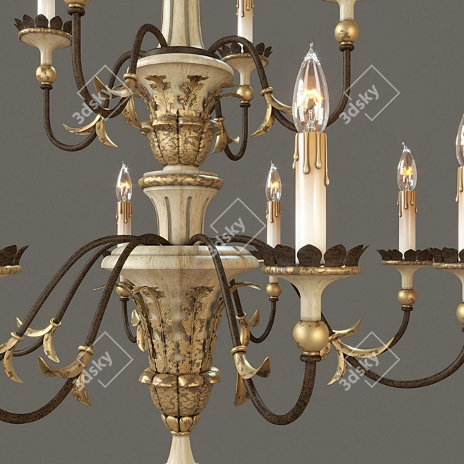 Adara Chandelier: Exquisite Elegance Illuminated 3D model image 2