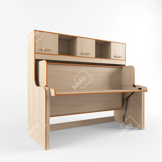 Junior Bed Table №15 - Space-saving and Stylish 3D model image 1