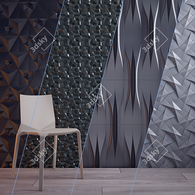 Elevate Your Space: Kaza Concrete Tiles 3D model image 3