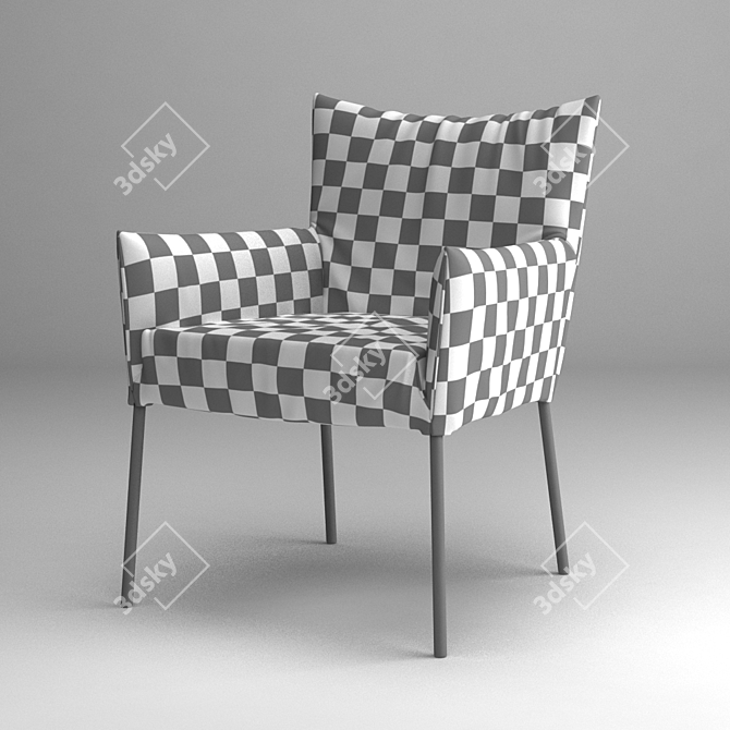 Modern Minimalist Mali Chair 3D model image 3