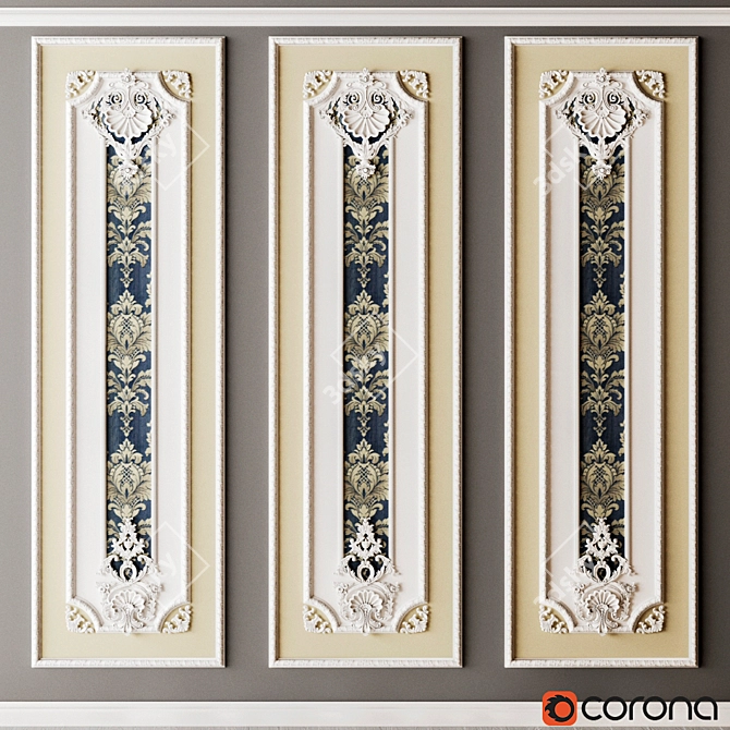 Elegant Artisan Panel 3D model image 1