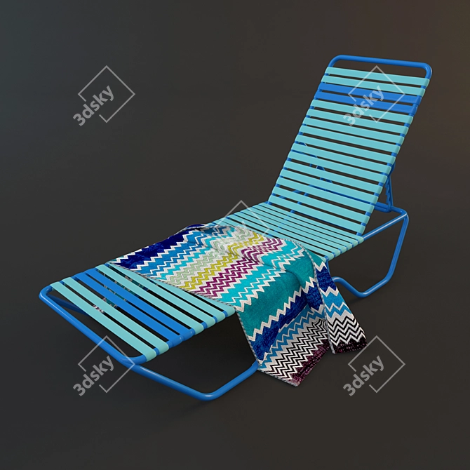 SunLounger: Ultimate Beach Comfort 3D model image 2