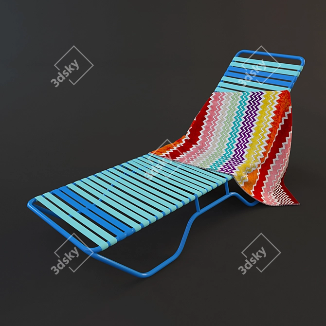 SunLounger: Ultimate Beach Comfort 3D model image 3