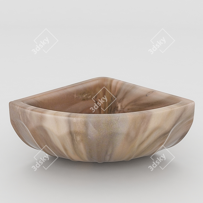 Qurna Marble Corner for Hamam KM02 3D model image 1