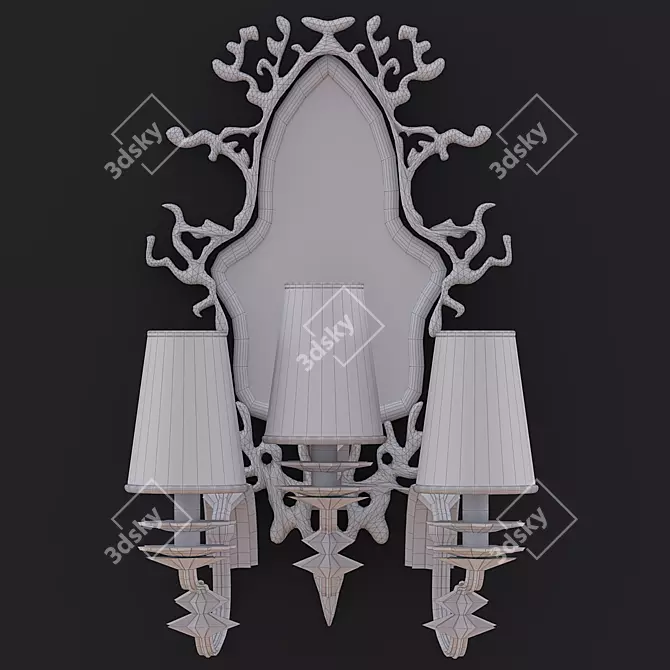 Elegant Sconce with Classic Charm 3D model image 2