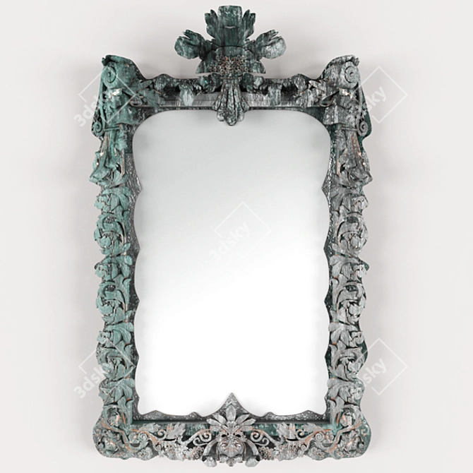 Design Book-Inspired Mirror 3D model image 1