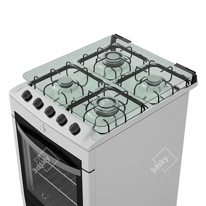 Brastemp Gas Stove+: Effortless Cooking 3D model image 2