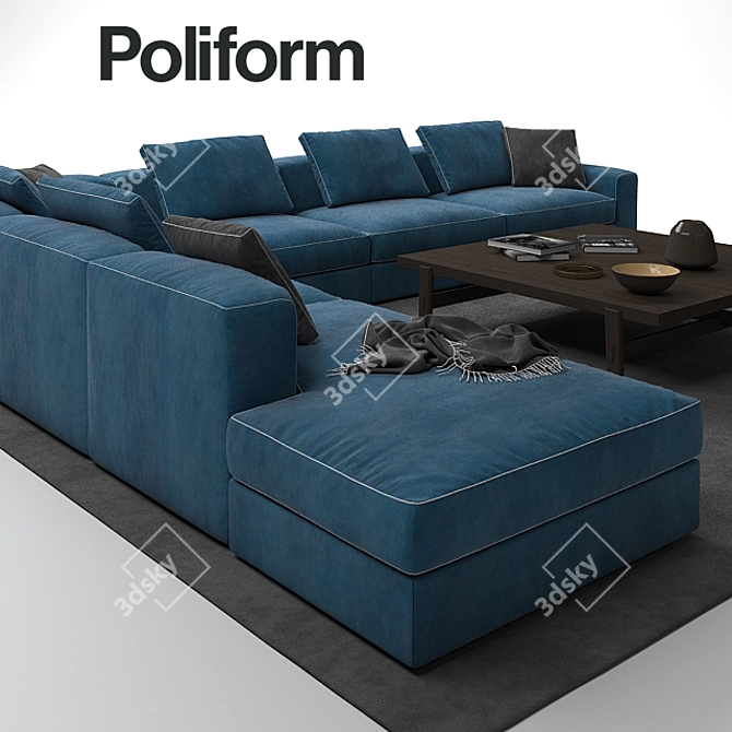 Title: Luxurious Poliform Dune Sofa Set 3D model image 1