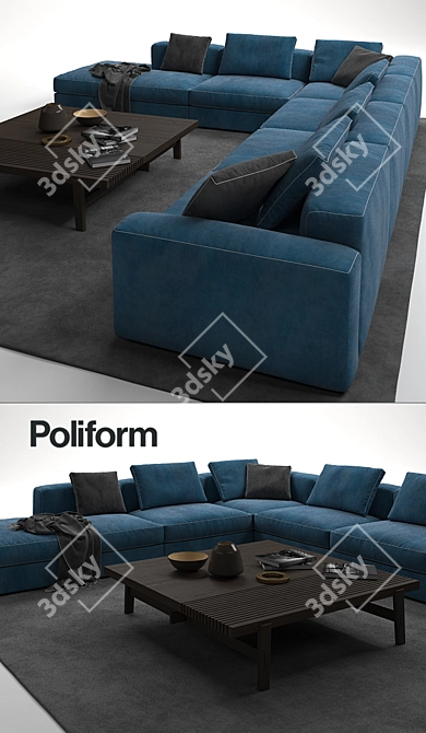 Title: Luxurious Poliform Dune Sofa Set 3D model image 2