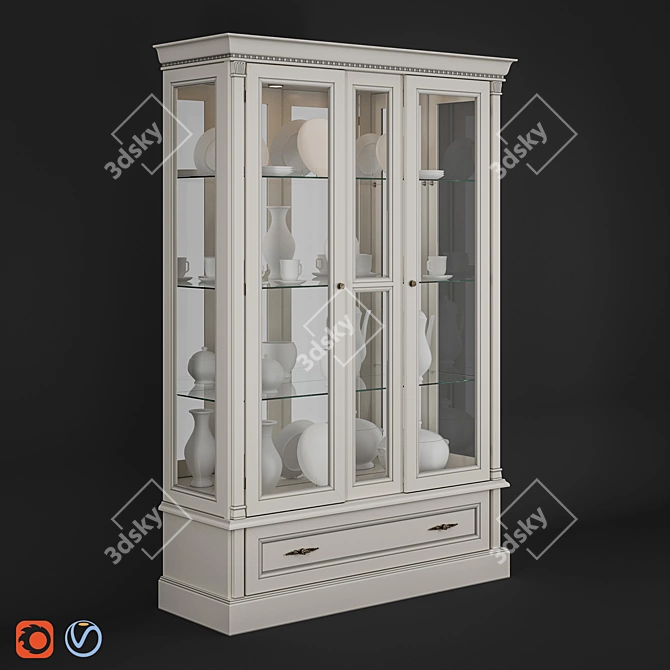 Elegant Bianco Showcase by Venezia 3D model image 1