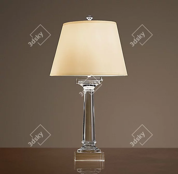 Elegant Saxon Table Lamp 3D model image 2