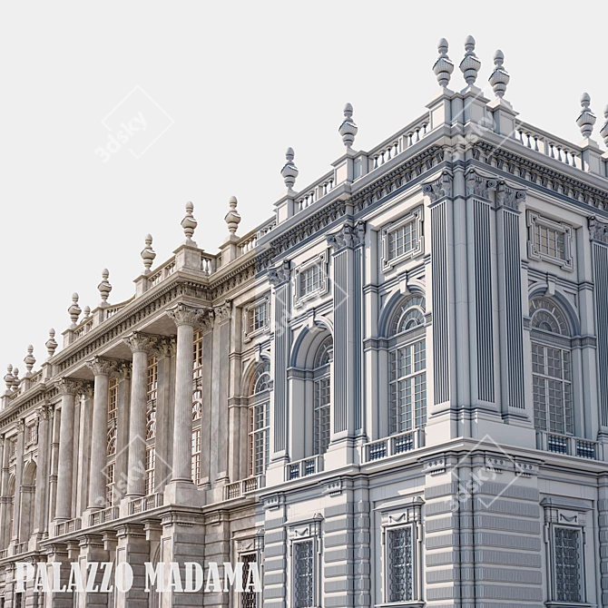 Elegant Palazzo in Turin 3D model image 3