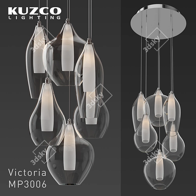 Kuzco Victoria Pendant Light: Modern and Elegant Lighting Solution 3D model image 1