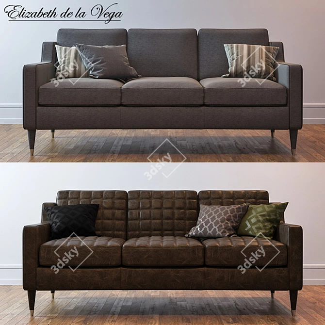 Stylish Garuda Sofa: Perfect Combination of Comfort and Elegance 3D model image 1