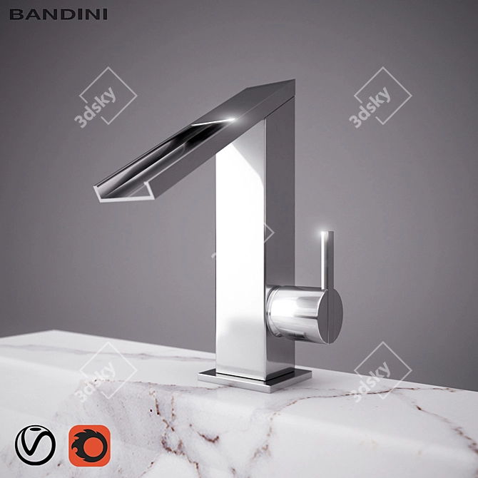 BANDINI Dive Collection Chrome Mixer 3D model image 1