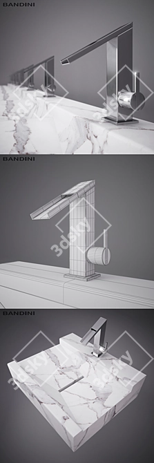 BANDINI Dive Collection Chrome Mixer 3D model image 3