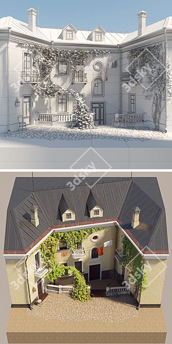 3D Yard Scene | Max & OBJ Files 3D model image 3