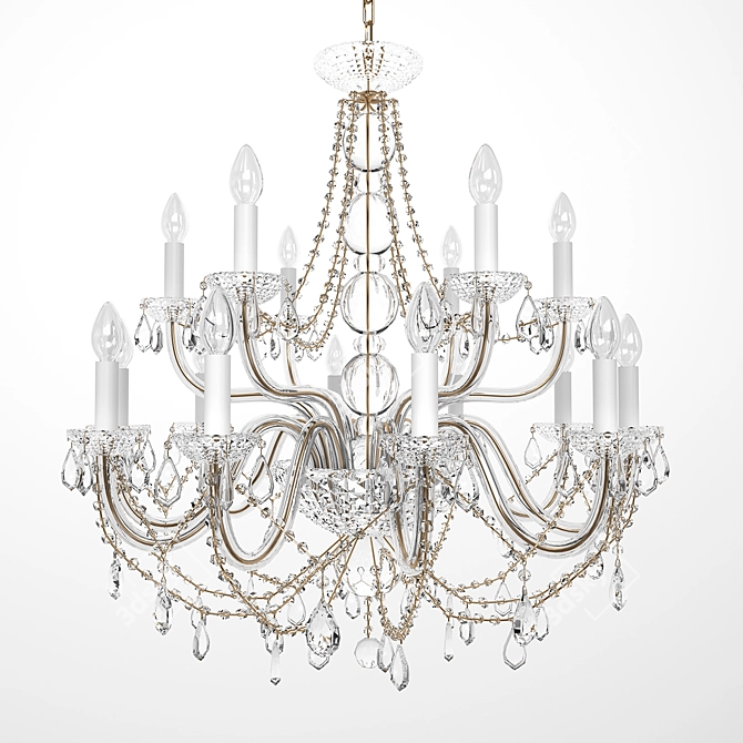 Elegant Crystal Chandelier 3D model image 1