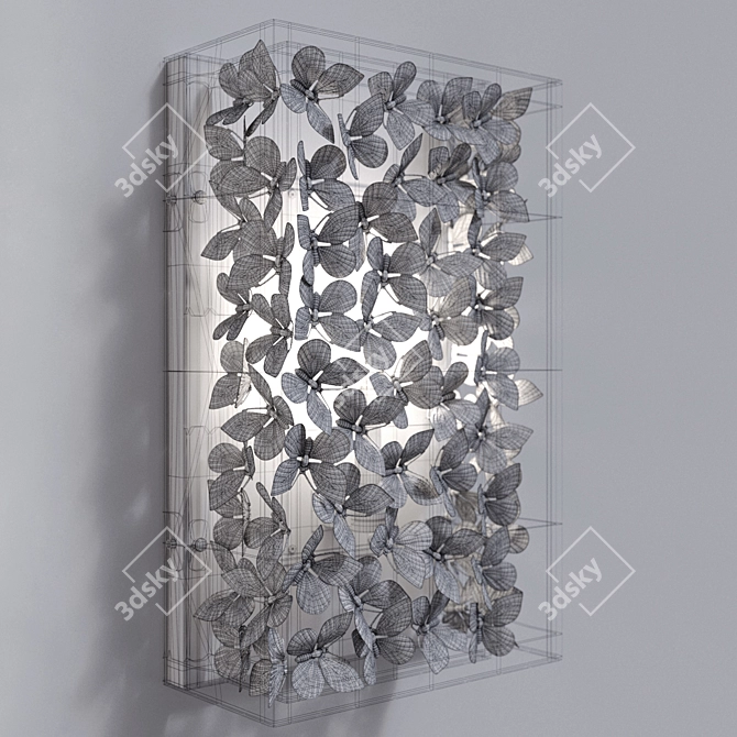 Elegant Butterfly Sconce 3D model image 2