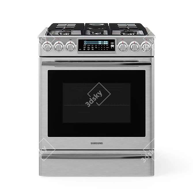 Samsung 5.8 Cu. Ft. Slide-In Gas Range 3D model image 1