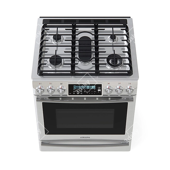 Samsung 5.8 Cu. Ft. Slide-In Gas Range 3D model image 2