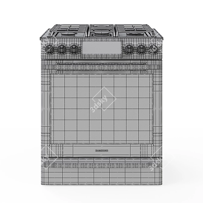 Samsung 5.8 Cu. Ft. Slide-In Gas Range 3D model image 3